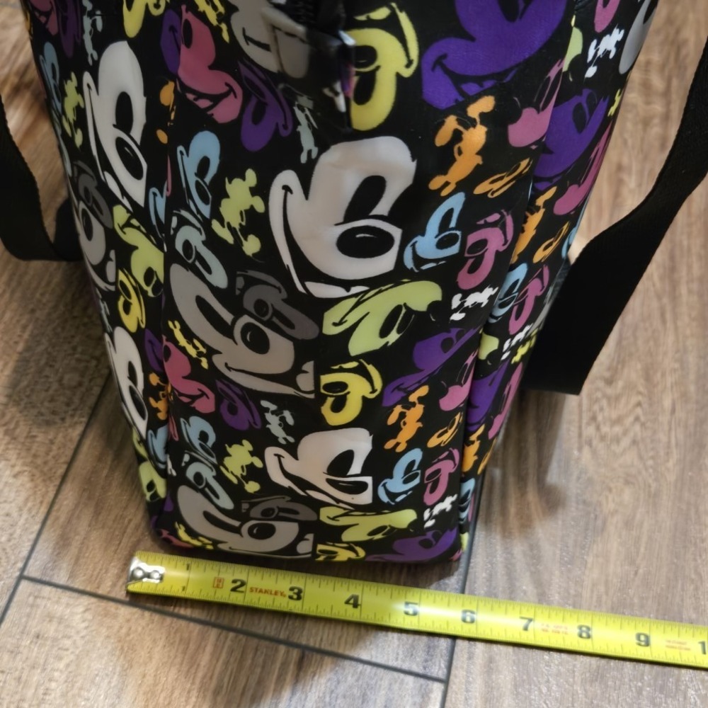 Disney Parks Large Water Resistant Tote Bag All Over Print Colorful Top Zip Bag - Picture 7 of 10